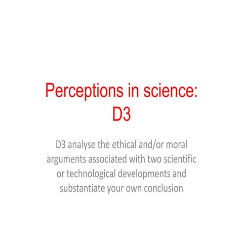 Perceptions In Science D3