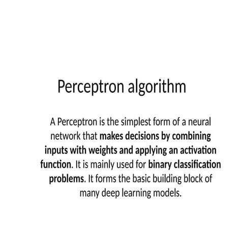 Understanding Perceptron and Gradient Descent Algorithms in Machine ...