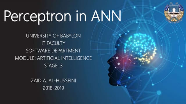 Perceptron in ANN