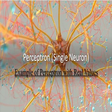 Perceptron for neuron (Single Neuron).pptx