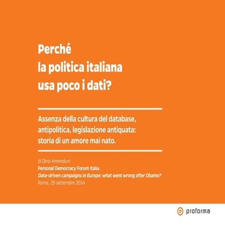 Perché la politica italiana usa poco i dati?  