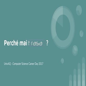 Perché mai Tirasa? Career Day 2017 - UnivAQ