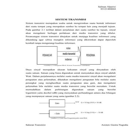 SALURAN TRANSMISI [Praktikum DST]