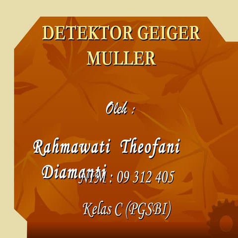 Percobaan geiger muller | PPT
