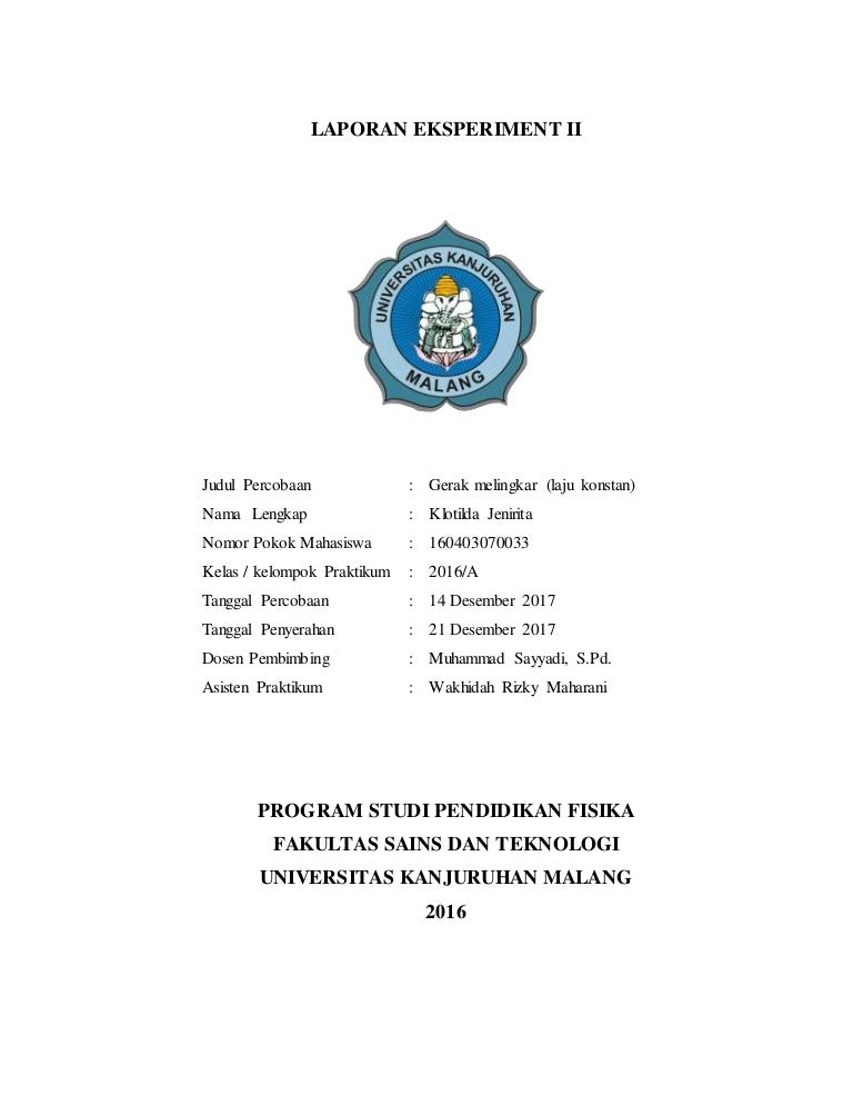 Percobaan Gerak Melingkar