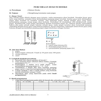 Percobaan hukum hooke