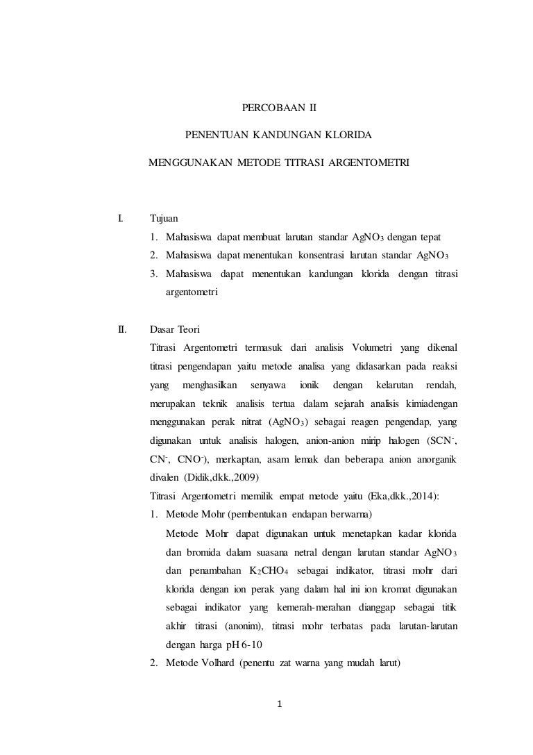 Laporan Praktikum Titrasi Argentometri Doc