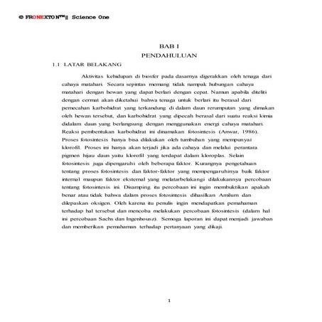 Percobaan ingenhousz dan sach