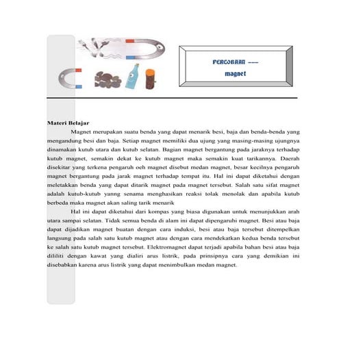 Percobaan magnet