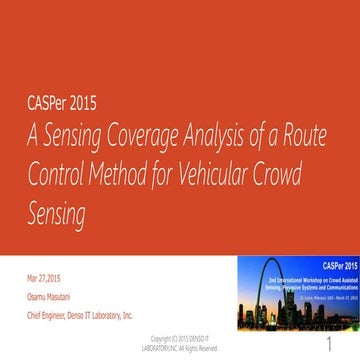 A Sensing Coverage Analysis of a Route Control Method for Vehicular Crowd Sensing