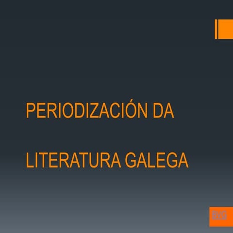 Percorrido pola literatura galega