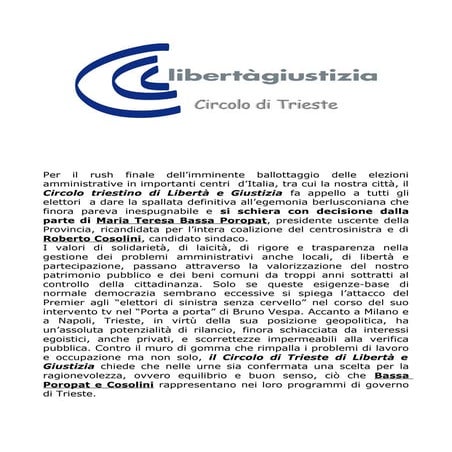 Per cosolini e bassa poropat