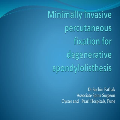 Percutaneous fixation-final | PPTX