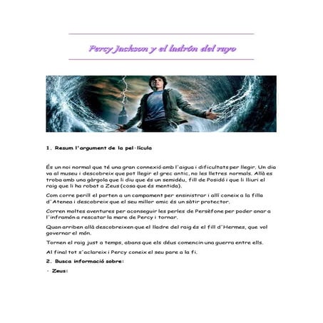 Percy jackson y el ladrón del rayo | PDF