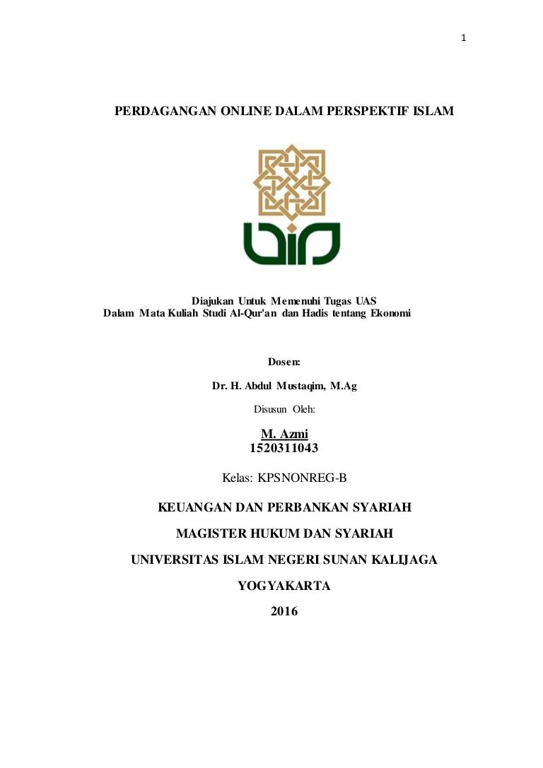 Perdagangan Online Dalam Islam
