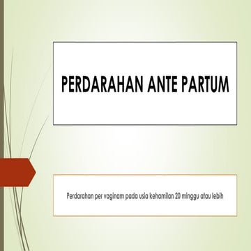 Perdarahan ante partum