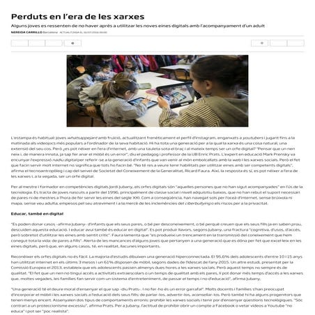 Perduts en l’era de les xarxes