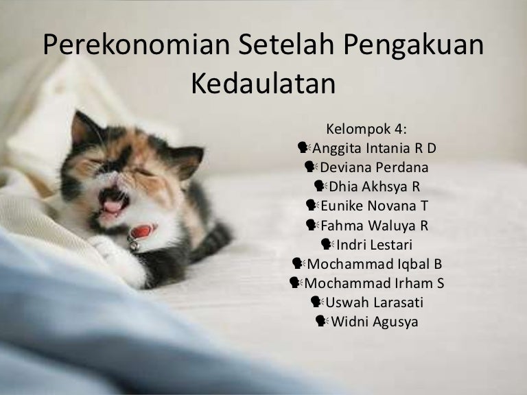 Perekonomian Indonesia Setelah Pengakuan Kedaulatan