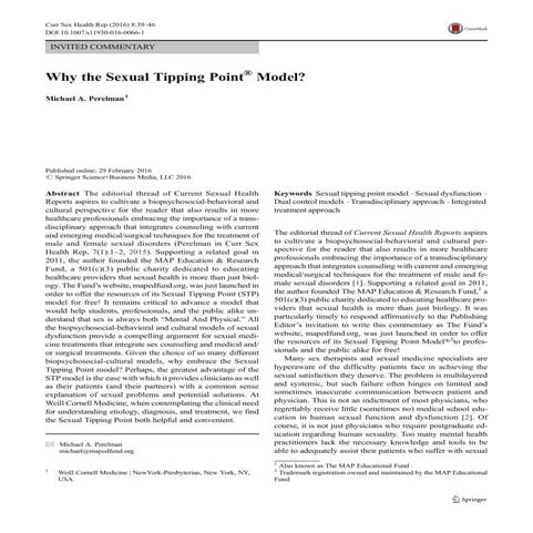 Sexual Tipping Point Model