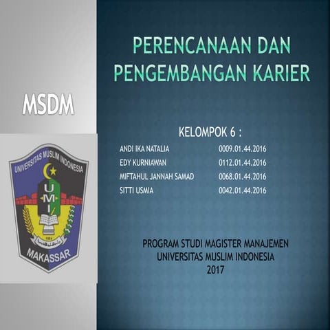 Perencanaan Dan Pengembangan Karier Pptx