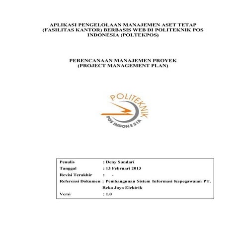 Perencanaan manajemen proyek