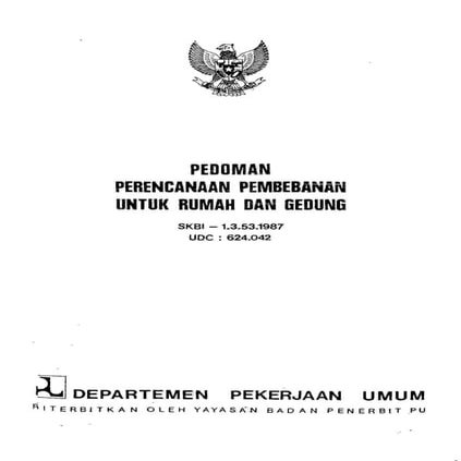 Perencanaan pembebanan  1987