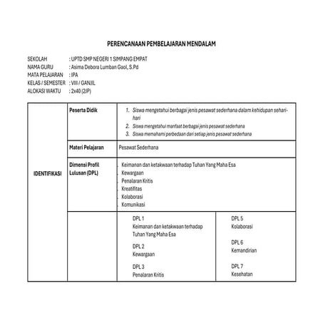 Modul Ajar Ipa kelas 8 Struktur Bumi dan perkembangannya | PDF