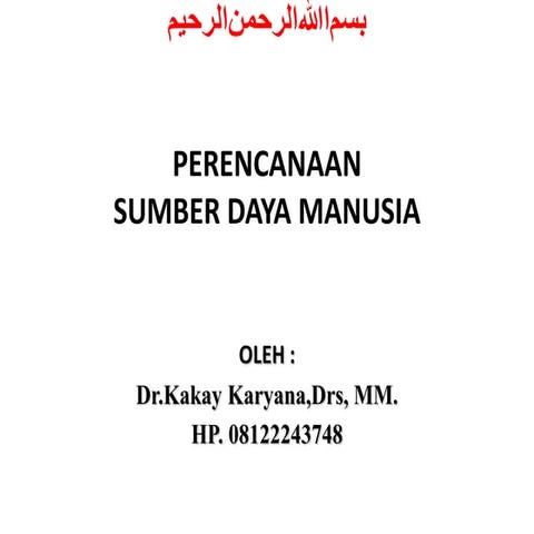 Perencanaan SDM