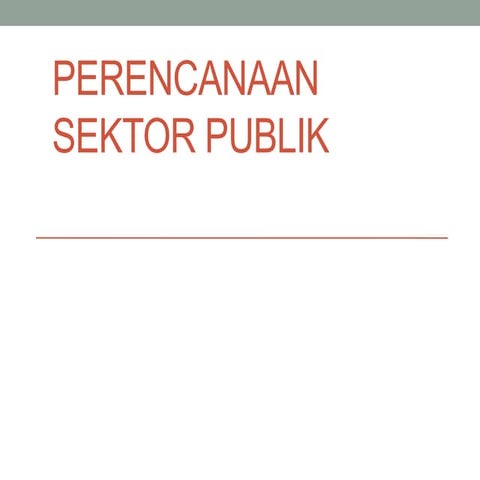 Perencanaan sektor publik