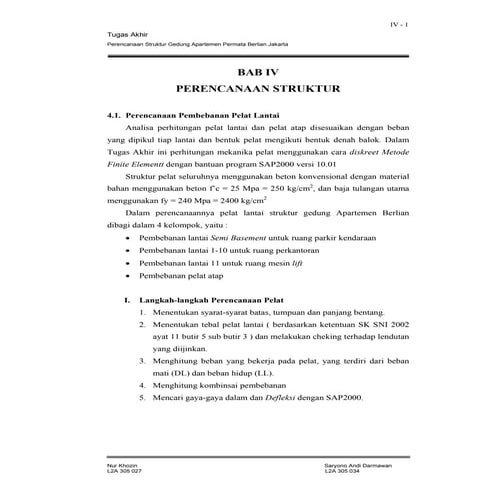 Perencanaan struktur beton