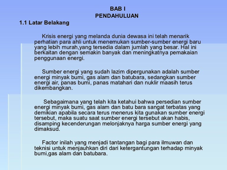 Perencanaan Turbin Air