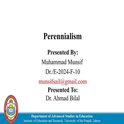 Perennialism | Educational Philosophy of Perennialism