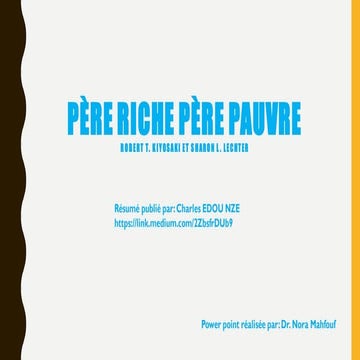 Père Riche Père Pauvre résumé