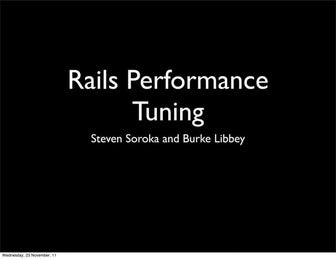 Rails Performance Tuning
