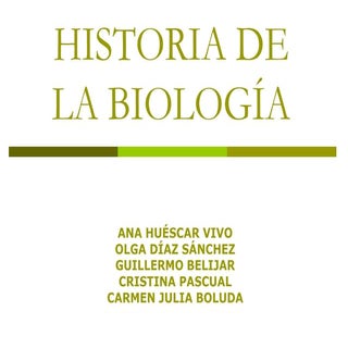 Historia de la biología