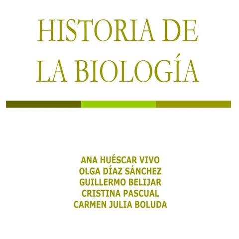 Historia de la biología