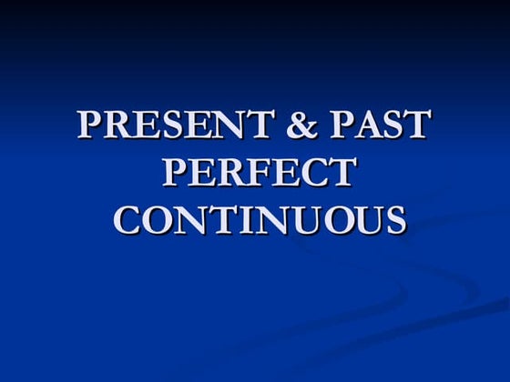 Present perfect tense :) | PPT