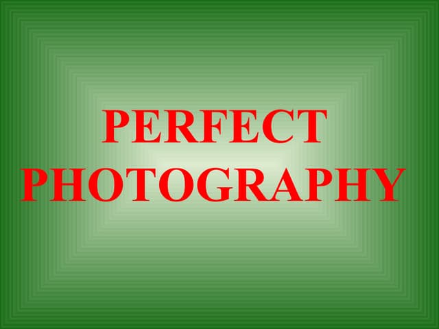 Perfect Photography