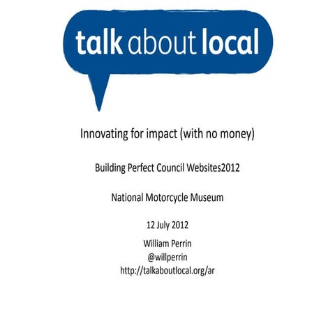 Innovating for impact (with no money)