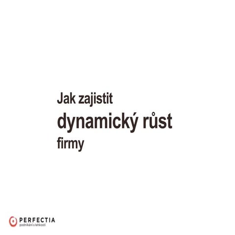 Perfectia dynamicky rust firmy