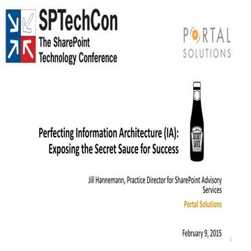 SPTechCon Austin 2015 - Perfecting Information Architecture