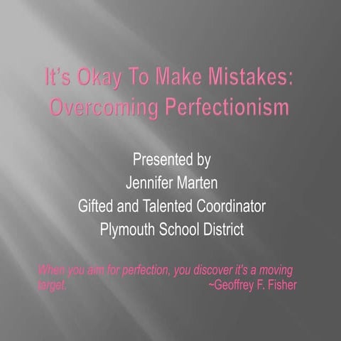 Perfectionism presentation