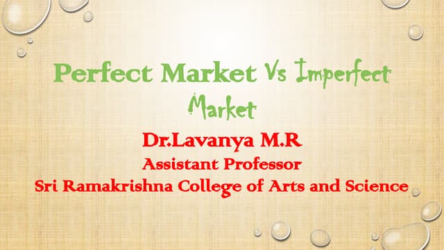 Perfect market Vs Imperfect Market..pptx