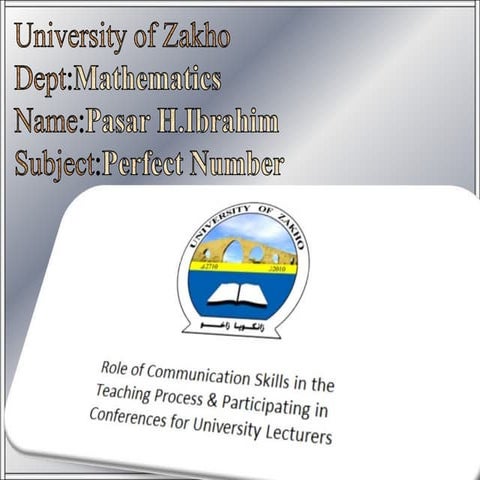 Perfect numbers and mersenne primes