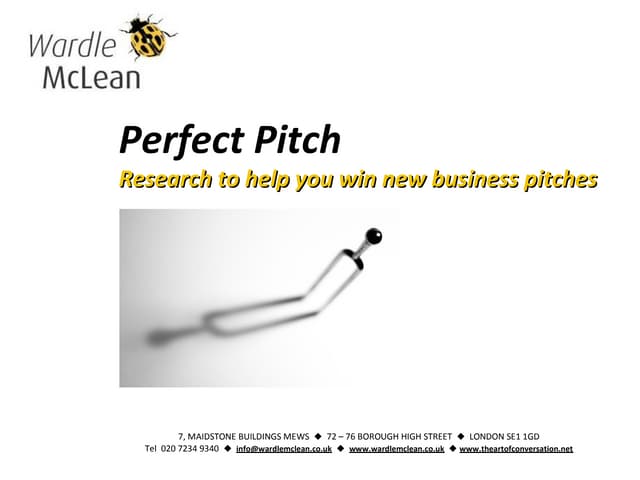 Perfect pitch: using research to he...