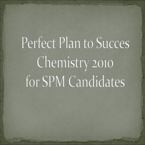 Perfect plan to succes