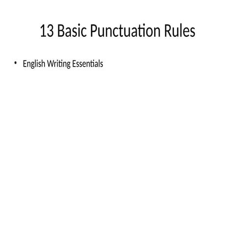 Perfect_Punctuation_Rules ppt for all grades