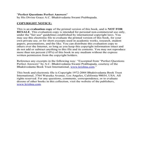 Perfect Questions Perfect Answers