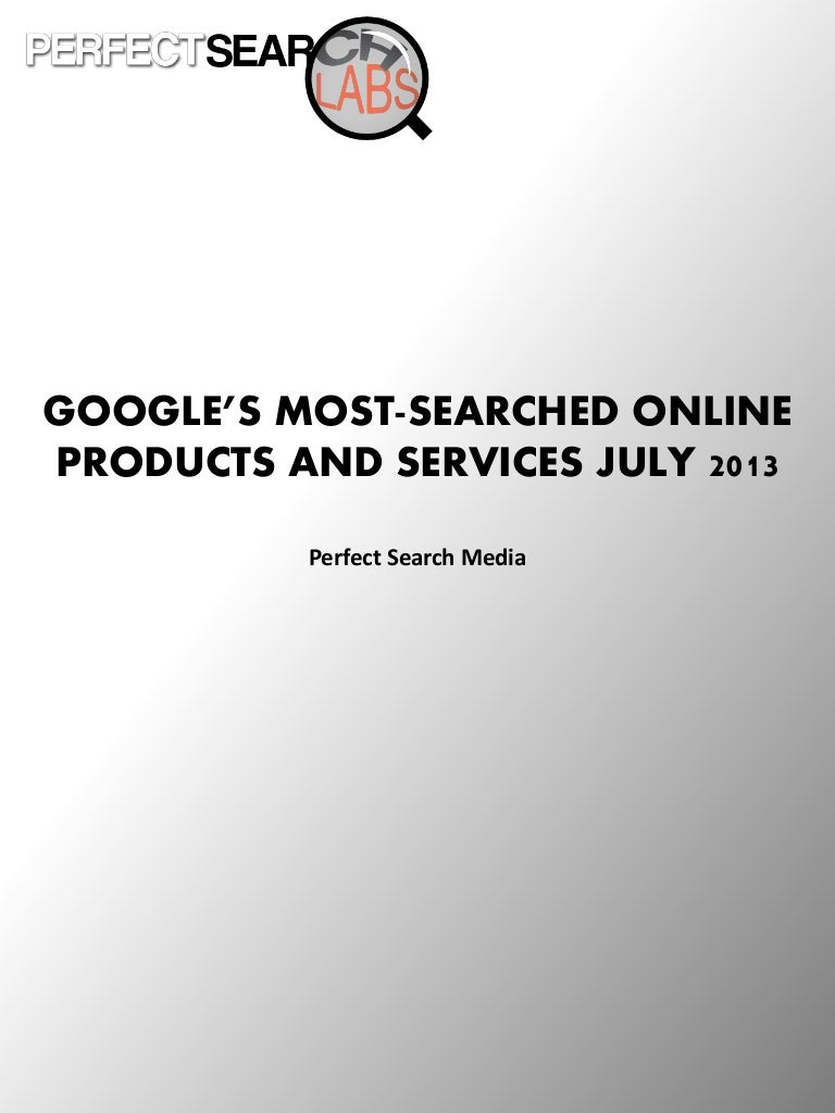 google s most searched online products and services