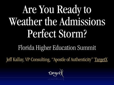 FHES/FACRAO Perfect Storm